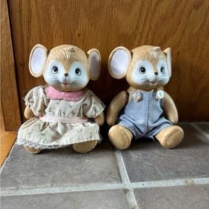 Vintage Homeco Farmhouse Chic Poseable Country Mice